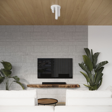 Lampa Sufitowa Plafon Tuba Spot 5x GU10 Biała Lagos Ocean Green SL.1465 Sollux