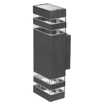 Kinkiet Ogrodowy Elewacyjny Podwójny góra dół INEZ DUO LED 2x GU10 ALUMINIUM Ciemno-szary IP54