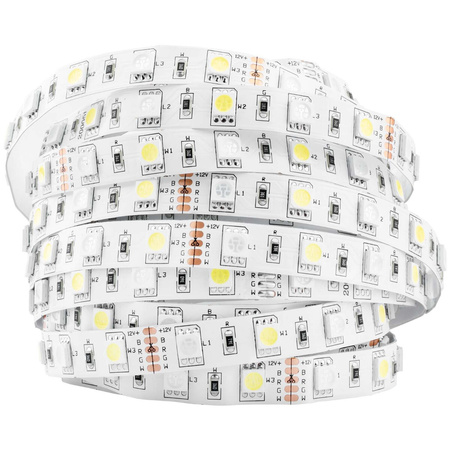 Taśma LED Pasek 12V 72W 300LED 5050 RGB + NB 12mm 5m