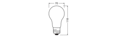 Żarówka LED E27 17W = 150W 2452lm 3000K Ciepła 320° Value Class Ledvance