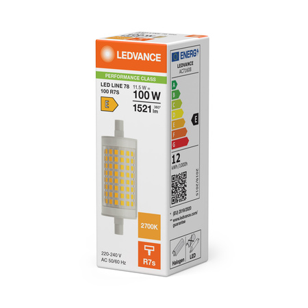 Żarówka LED Żarnik R7s 11.5W = 100W 1521lm 2700K Ciepła 300° Ledvance