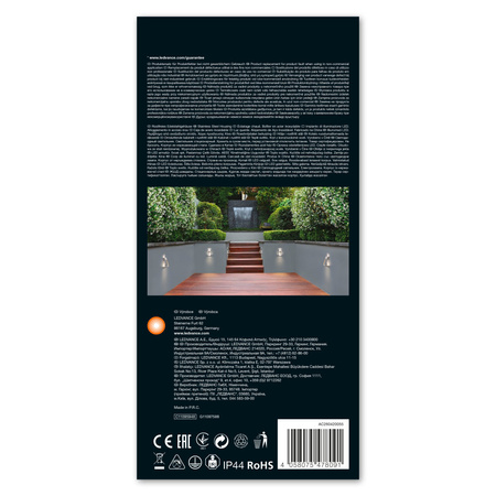 Lampa Ogrodowa Zewnętrzna Kinkiet Elewacyjny LED 7W 360lm 3000K IP44 Srebrny Endura Ledvance