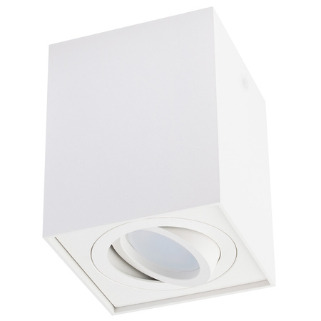 Oprawa Natynkowa HALOGENOWA Spot Tuba Ruchoma GU10 Kwadratowa Biała 115mm AMAT-L LUMILED