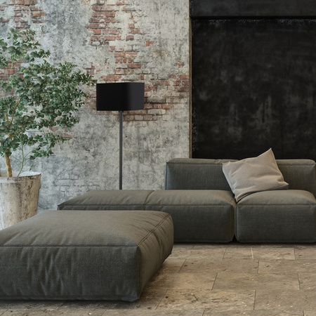 Lampa Stojąca Podłogowa NAPOLI Czarna Złota 1xE27 Milagro