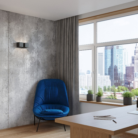 Lampa Ścienna Kinkiet 2x G9 Kwadratowa Czarna Nowoczesna Quad Sollux