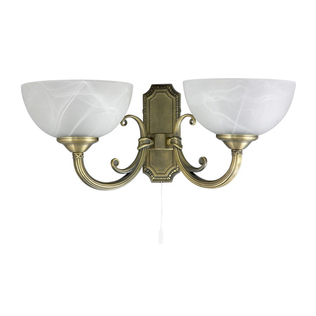Kinkiet Ścienny Lampa 2x E14 Brązowy Klasyczny Marlene Rabalux