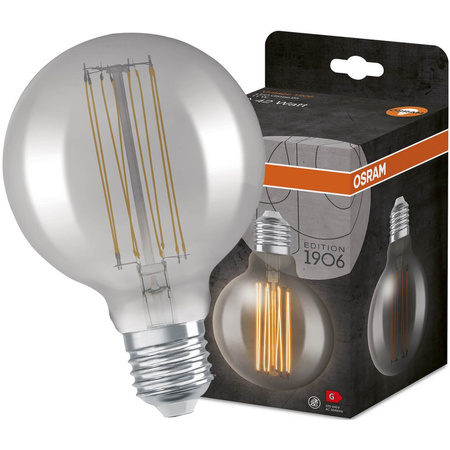 Żarówka Dekoracyjna LED E27 G95 11W = 42W 500lm 1800K Ciepła 320° Filament Ściemnialna OSRAM Vintage 1906