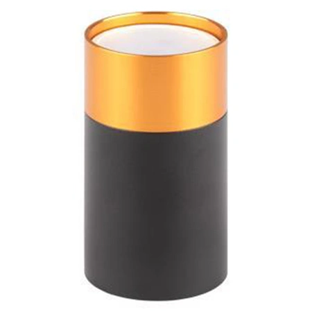 Oprawa Natynkowa Halogenowa Tuba Reflektor Spot GU10 Okrągła Czarna Złota Klemens Masterled