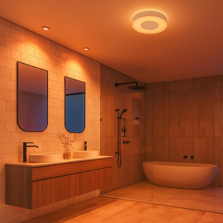 Oprawa Podtynkowa Wpuszczana LED Hermetyczna IP44 Łazienkowa 4.2W 400lm IP44 White and Color Ambiance RGB + TW Biała Inteligentna SMART Zigbee Bluetooth Xamento Philips HUE