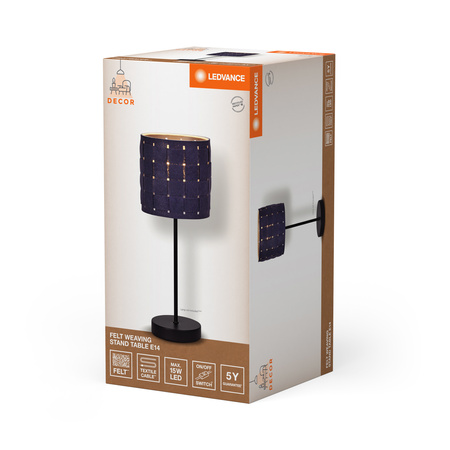 Lampa Stołowa Oprawa Biurkowa Stojąca Dekoracyjna E14 Szary USB-C Decor Ledvance