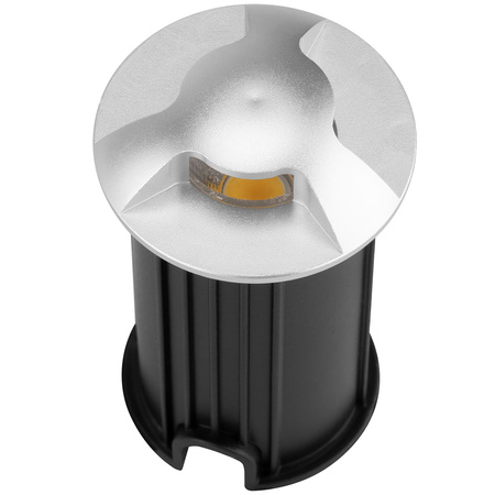 Oprawa Najazdowa Lampa Dogruntowa Schodowa LED IP44 Srebrna LUMILED