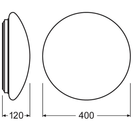 Plafon LED Lampa Sufitowa Ścienna SURFACE CIRCULAR 40 cm 24W 1920lm 3000K IP44 LEDVANCE