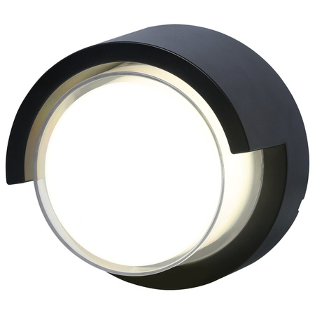 Kinkiet Ścienny LED Lampa Elewacyjna Zewnętrzna 12W 1400lm 4000K Neutralna 120° Czarny IP44 Essen Sanico Goldlux