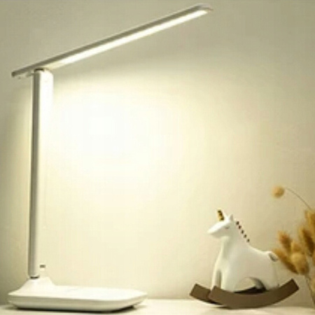 Lampka Biurkowa Nocna LED 5W CCT 3in1 3000-6000K Szkolna USB Biała