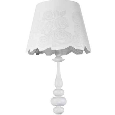 Lampa podłogowa stojąca Fabrizia 1xE27 biała 150cm - GOLDLUX (Polux)