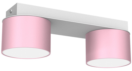 Lampa Sufitowa DIXIE Różowa Biała 2xGX53 Milagro