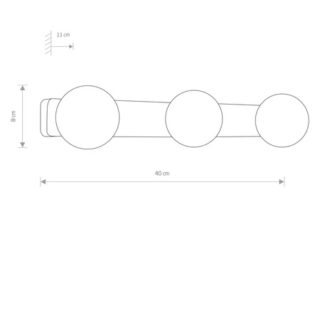 Kinkiet Ścienny Lampa Natynkowa 3x G9 Chrom Wodoodporna Łazienkowa IP44 Nowoczesna BRAZOS 6951 Nowodvorski