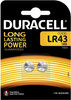 Baterie alkaliczne guzikowe DURACELL LR43 V12GA 1,5V Blister 2szt.