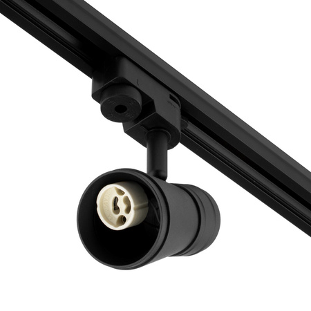 Reflektor Szynowy GU10 Czarny AURA Lampa do Szynoprzewodów Jednofazowych