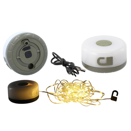 Lampa Kempingowa Biwakowa Akumulatorowa LED Girlanda z Łańcuchem 8m USB-C
