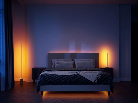 Lampa Stołowa Biurkowa SIGNE GRADIENT LED Dębowa EU/UK 11,8W CCT RGB PHILIPS HUE Bluetooth Zigbee