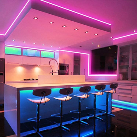 Profil Aluminiowy do LED KM39 Srebrny Wpuszczany 1m