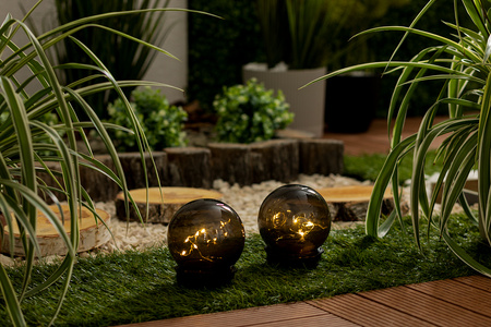 Lampa Solarna Ogrodowa LED Wbijana Ozdobna Kula 3000K IP44 10cm