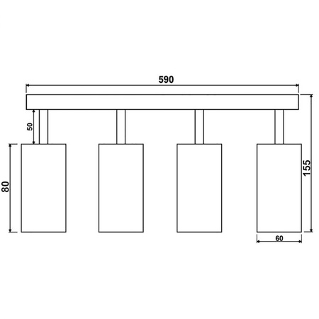 Lampa Sufitowa Reflektor 4xGU10 Listwa Belka QUANTUS Biała