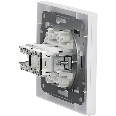 Gniazdo Komputerowe Podwójne Asfora 2x RJ45 Białe