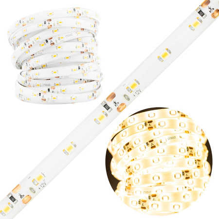 Taśma LED Pasek 12V 24W 300LED 2835 Ciepła IP65 8mm 5m