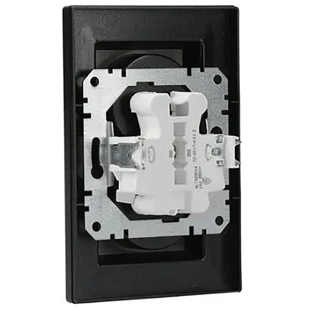 Gniazdo Podwójne 2P+PE z Ramką Podtynkowe Asfora IP20 Antracyt