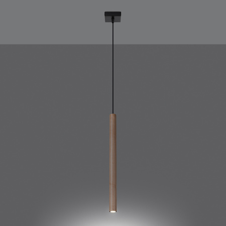 Lampa Sufitowa Wisząca Zwis G9 Żyrandol Tubularna drewno Nowoczesna Pastelo Sollux