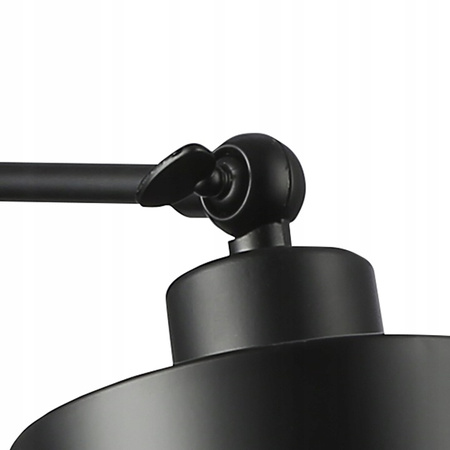 Kinkiet Ścienny Lampa Natynkowa Ruchomy E27 Czarny Elza Masterled