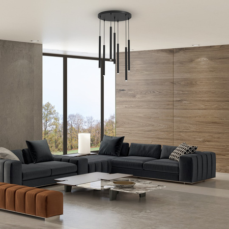 Lampa Wisząca Sufitowa MONZA Czarna 7xG9 max 8W LED Milagro