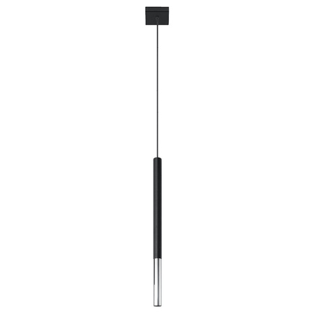 Lampa Sufitowa Wisząca Tuba G9 Zwis Tubularna Czarna Chrom Nowoczesna Mozaica Sollux