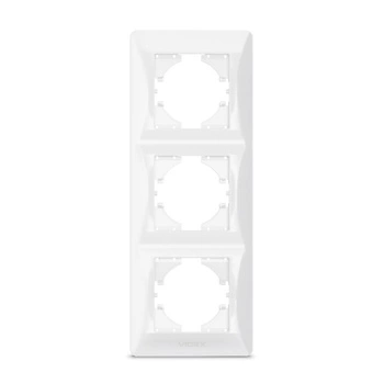 Ramka Pozioma do Gniazdek Potrójna Natynkowa Biała BINERA VIDEX
