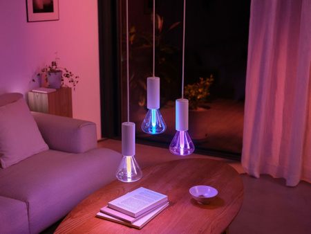 Żarówka LED E27 Trójkątna 6.8W = 60W 500lm 2000-6500K CCT + RGB FILAMENT SMART Inteligentna Bluetooth ZigBee White and Color Ambiance Philips HUE
