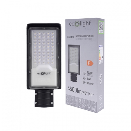 Lampa Uliczna Drogowa LED 50W 4500lm 5000K Zimna IP65 ECONOMY Ecolight