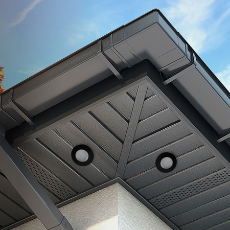 Zestaw Oprawa HALOGENOWA Hermetyczna Łazienkowa PODBITKA AQUS Czarna IP44 + LED GU10 3W 4000K Lumiled