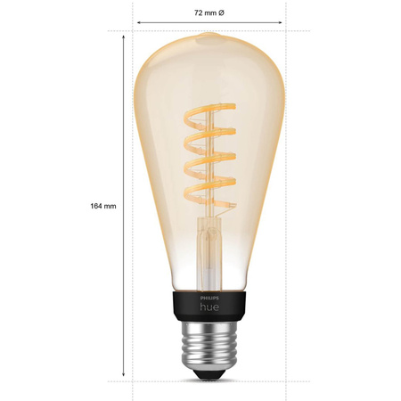 Żarówka LED Edison E27 ST72 7W CCT PHILIPS HUE White & Ambiance Filament Bluetooth Zigbee
