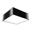 Lampa Sufitowa Plafon E27 Kwadratowa Czarna Minimalistyczna Horus Sollux