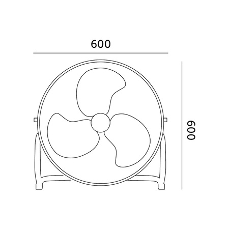 Cyrkulator powietrza podłogowy WENTYLATOR WIATRAK 60cm 100W Srebrny VIENTO KOBI
