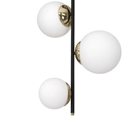 Lampa Sufitowa SPARTA Czarna Złota 3xE14 Milagro