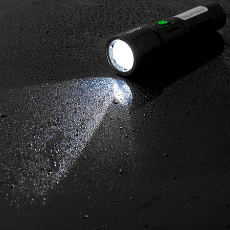 Latarka Akumulatorowa LED Taktyczna 5W 260lm Lampka Ręczna Mocna + SMD VA0184 VAYOX