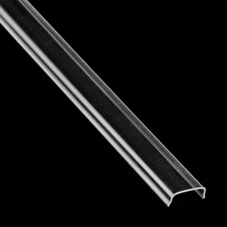 Profil Aluminiowy do LED KM34 Srebrny Natynkowy 1m + Przesłona Przezroczysta + Zaślepki