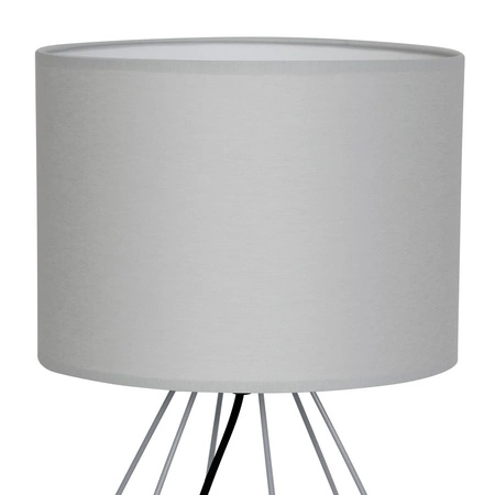 Lampka Biurkowa Stołowa LED BASKET Szara 1xE27 Milagro