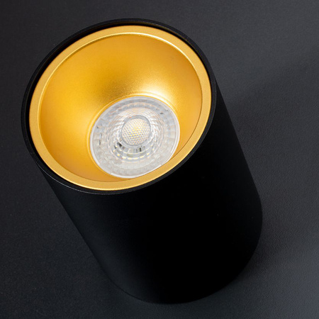 Oprawa Halogenowa Natynkowa Aluminiowa SPOT TUBA do LED GU10 Czarno - Złota