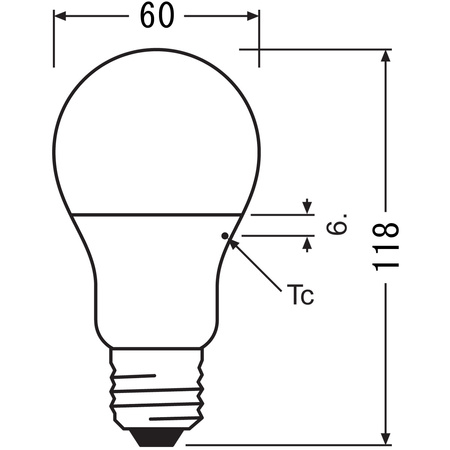 Żarówka LED A60 E27 10W = 75W 1055lm 3000K Ciepła 200° VALUE CLASSIC Osram