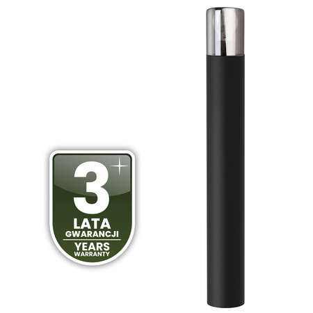 Lampa Ogrodowa Stojąca Zewnętrzna Słupek NA ŻARÓWKE E27 Czarna SZKŁO IP54 80 cm SALVIA LUMILED