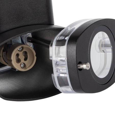 Kinkiet Ogrodowy Lampa Elewacyjna Zewnętrzna GU10 IP54 Natynkowa Czarna ZEVI Kanlux